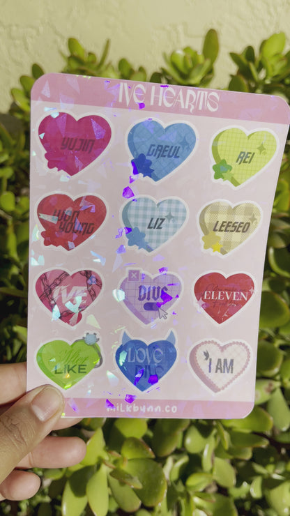 IVE Holo Hearts Stickers