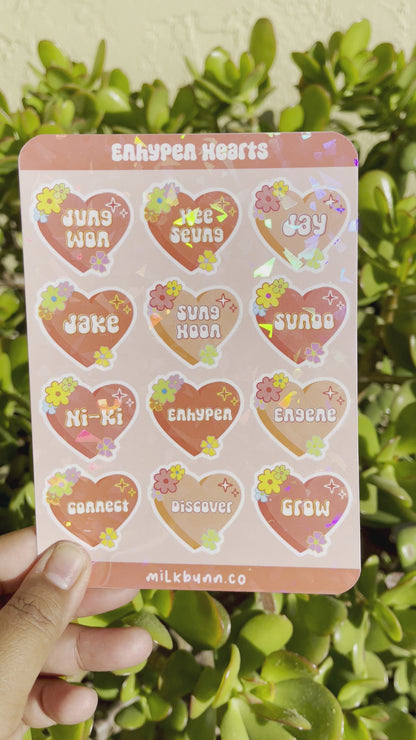 Enhypen Holo Hearts Stickers