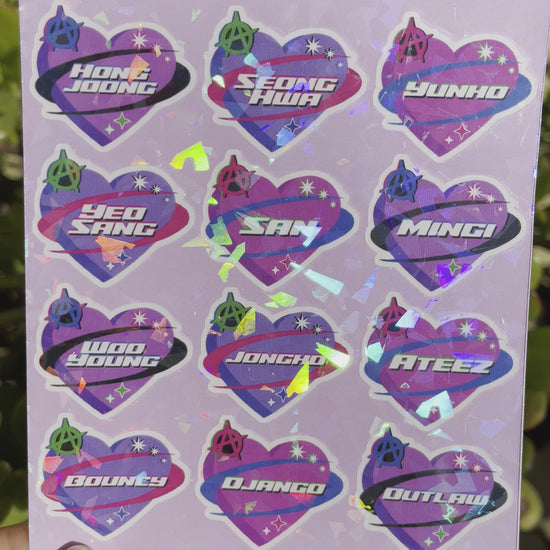 My friend makes these holographic ATEEZ stickers! : r/kpoppers